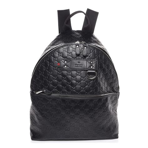 gucci backpack black mens|gucci guccissima slim backpack.